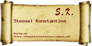 Stessel Konstantina névjegykártya